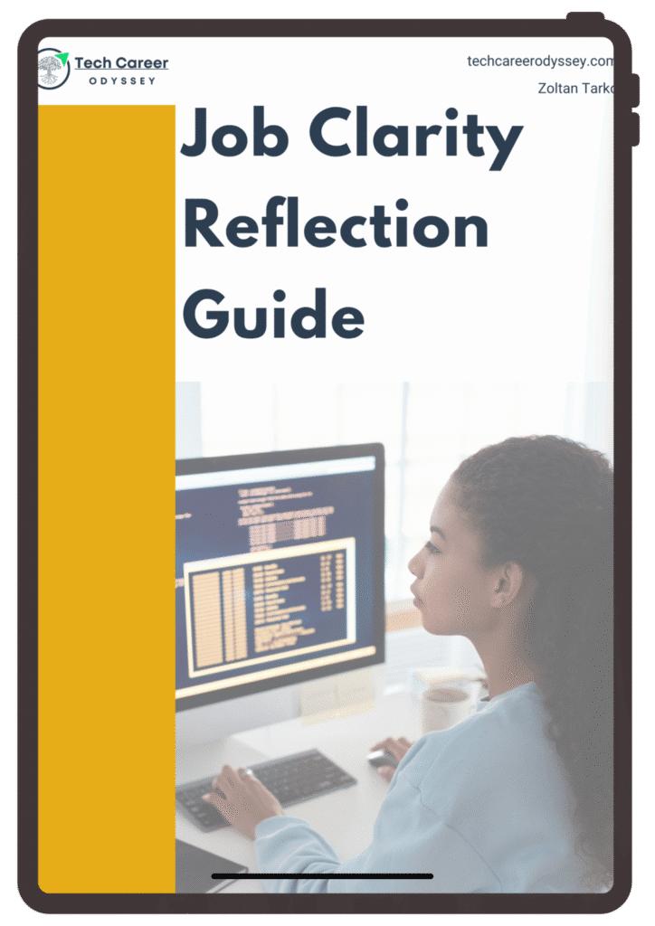 Job Clarity Reflection Guide – free tech career self-assessment tool cover